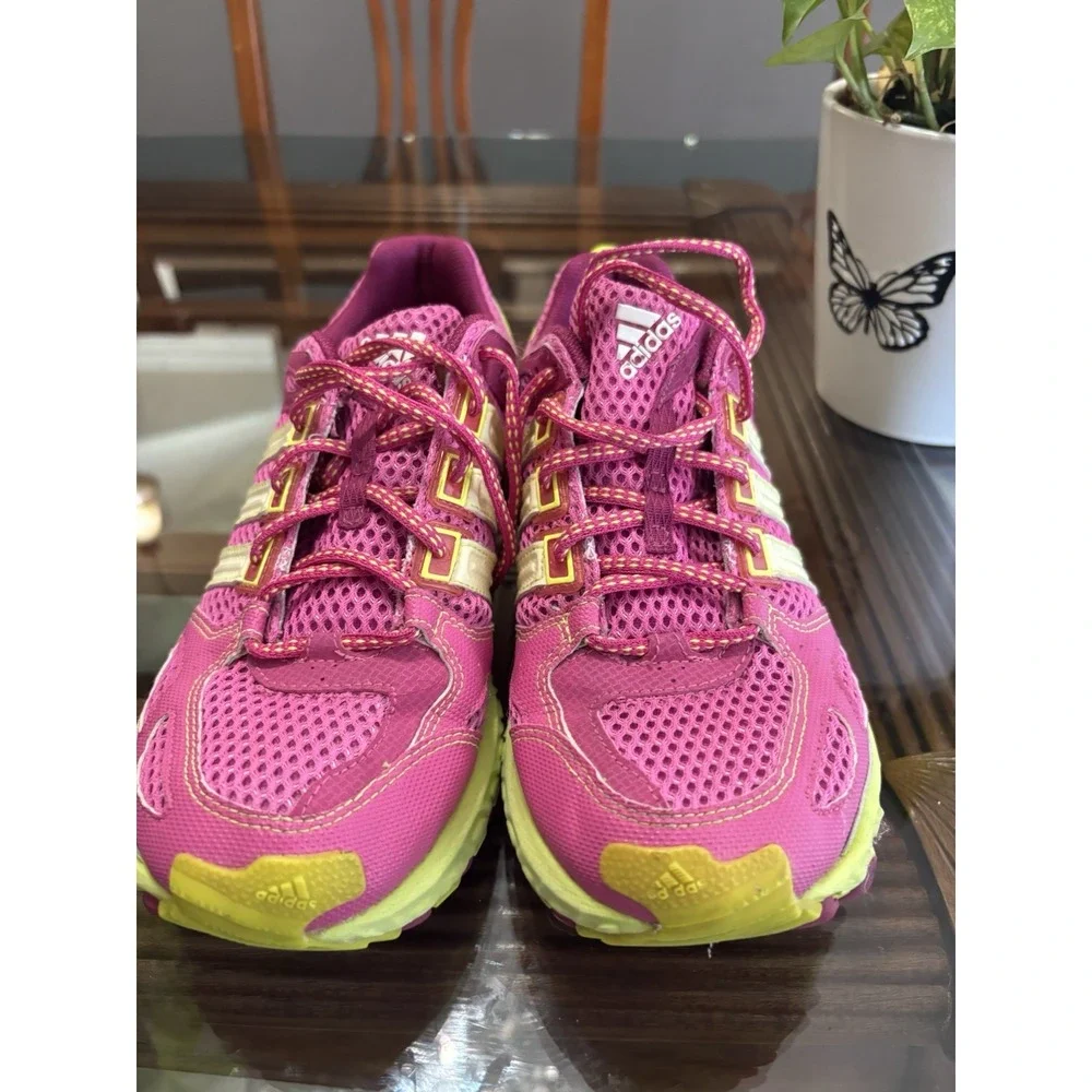 adidas Kanadia TR 4 Women's 8.5 Pink Lime Green Trail Running Sneakers